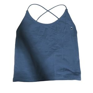 American eagle strappy go lucky halter tank in dark blue